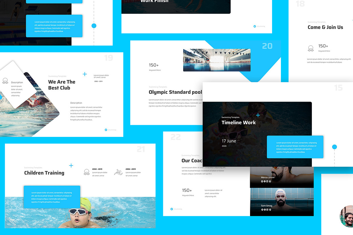 Swimming Powerpoint Presentation, a Presentation Template by Giant Design
