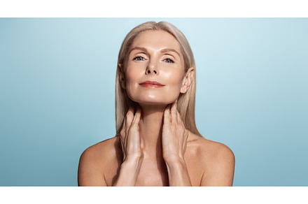 Elegant elderly woman, aging model