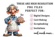 Whimsical 4th of July Grandpa Clipar, an Illustration by OK Design (Thumbnail 4 of 6)
