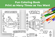 Transportation Coloring Book for Kid, an Education Illustration by Mohammad Sarfaraz (Thumbnail 9 of 17)