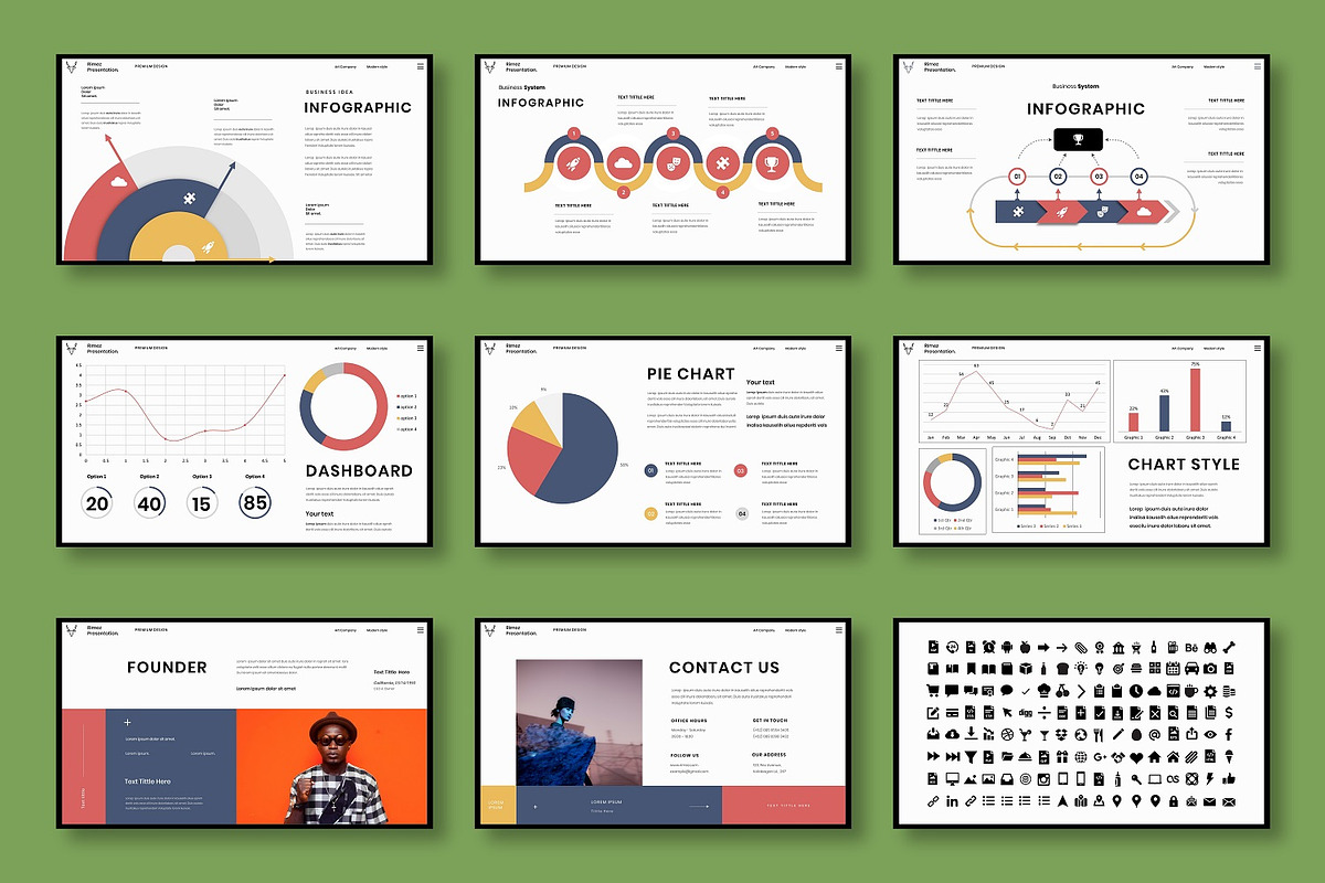 Rimez – Business PowerPoint Template, a Presentation Template by Dens Creative Studio (Photo 5 of 6)