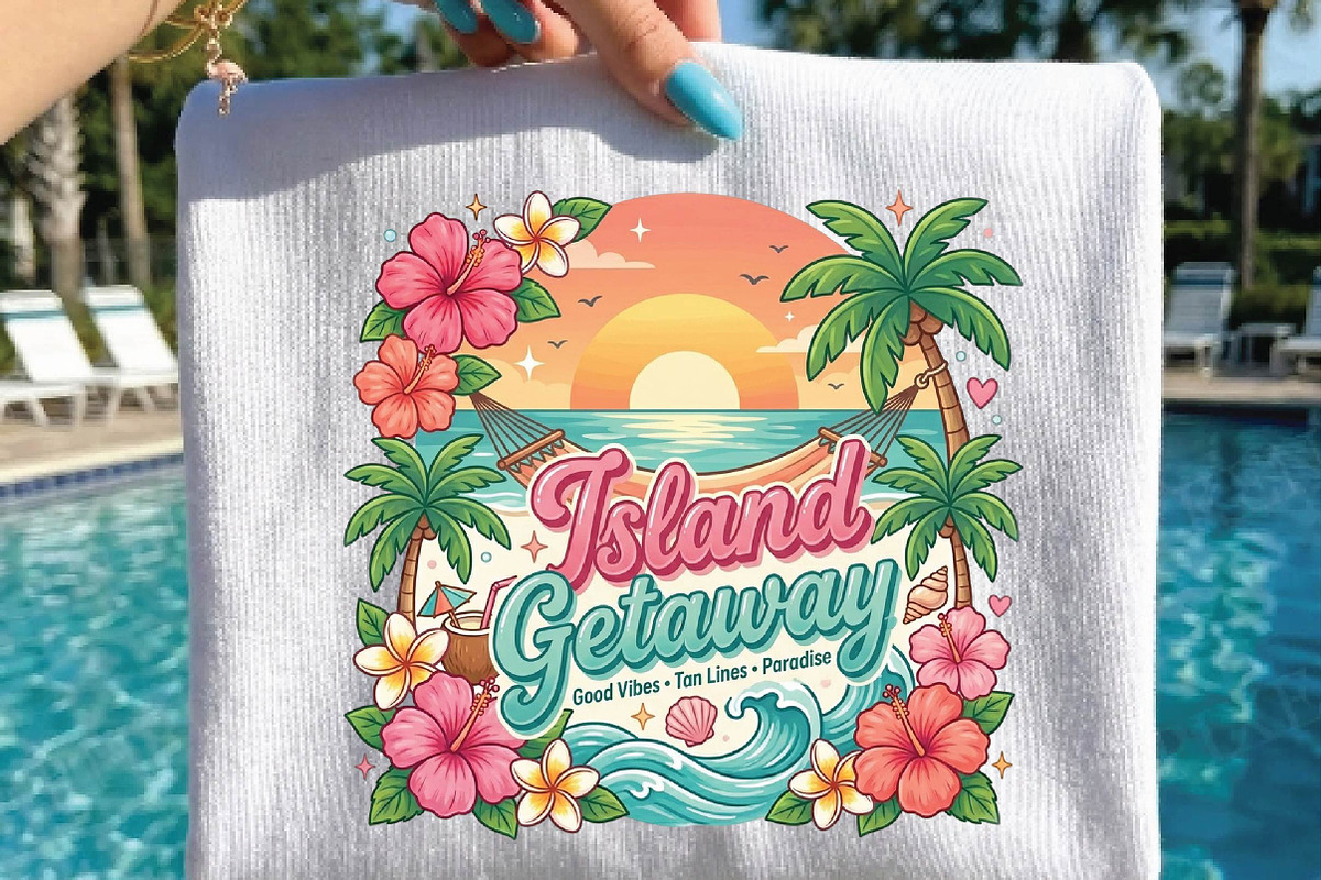 Island Getaway Tropical Beach PNG, a Seasonal Illustration by DreamPrint404 (Photo 6 of 6)