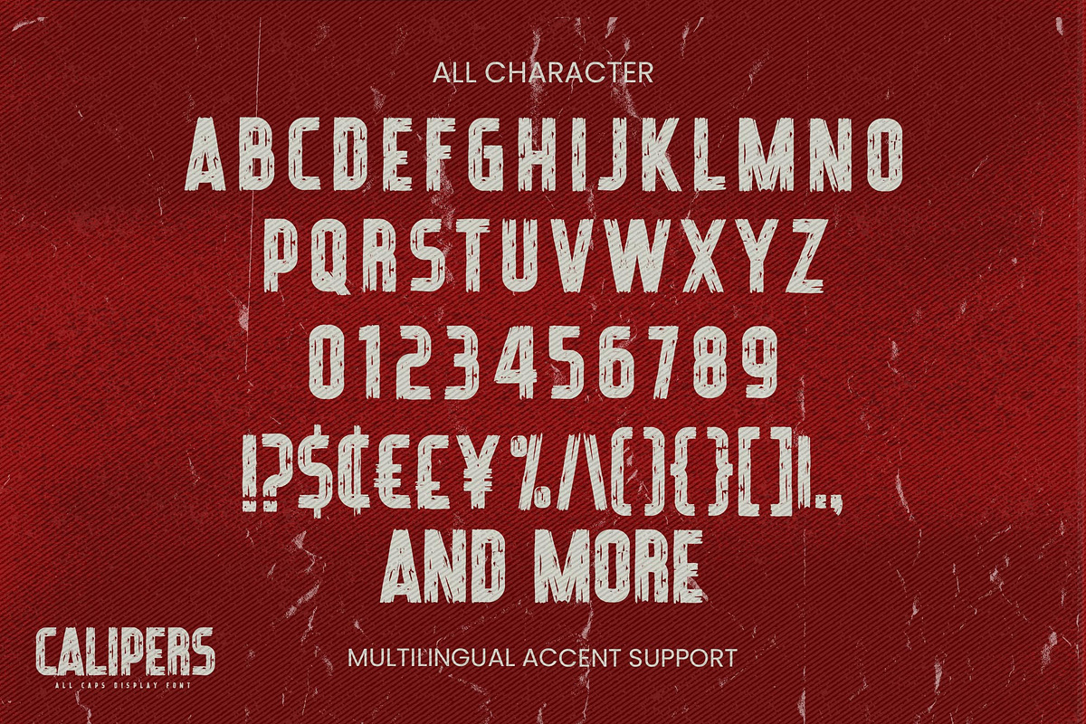 CALIPERS - All Caps Display Font, a Font by Gassstype (Photo 7 of 8)