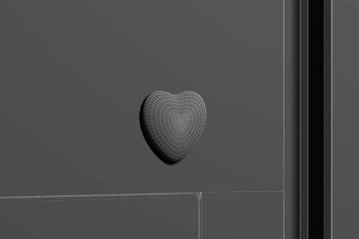 White Heart Fridge Magnet 3D Model, an Object 3D Model by rebrandy (Photo 8 of 9)