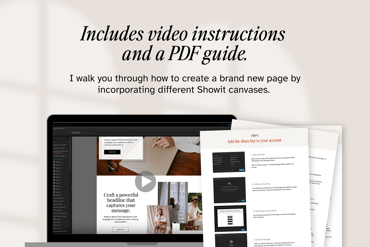 160+ Showit Add-On Canvas Templates, a Websites & App Template by Amanda Pena Design (Photo 6 of 11)