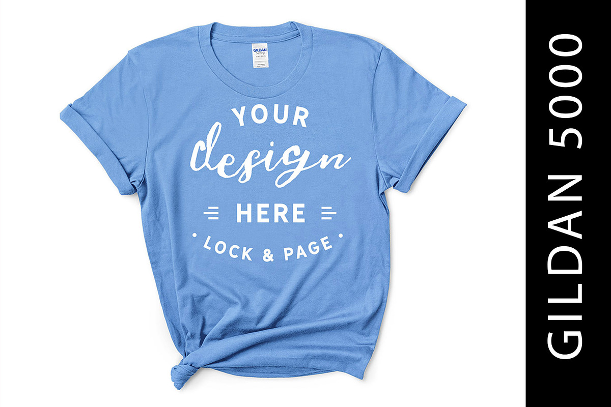 Female Gildan 5000 Mockup Bundle, a Shirt Mockup by lock and page (Photo 11 of 15)