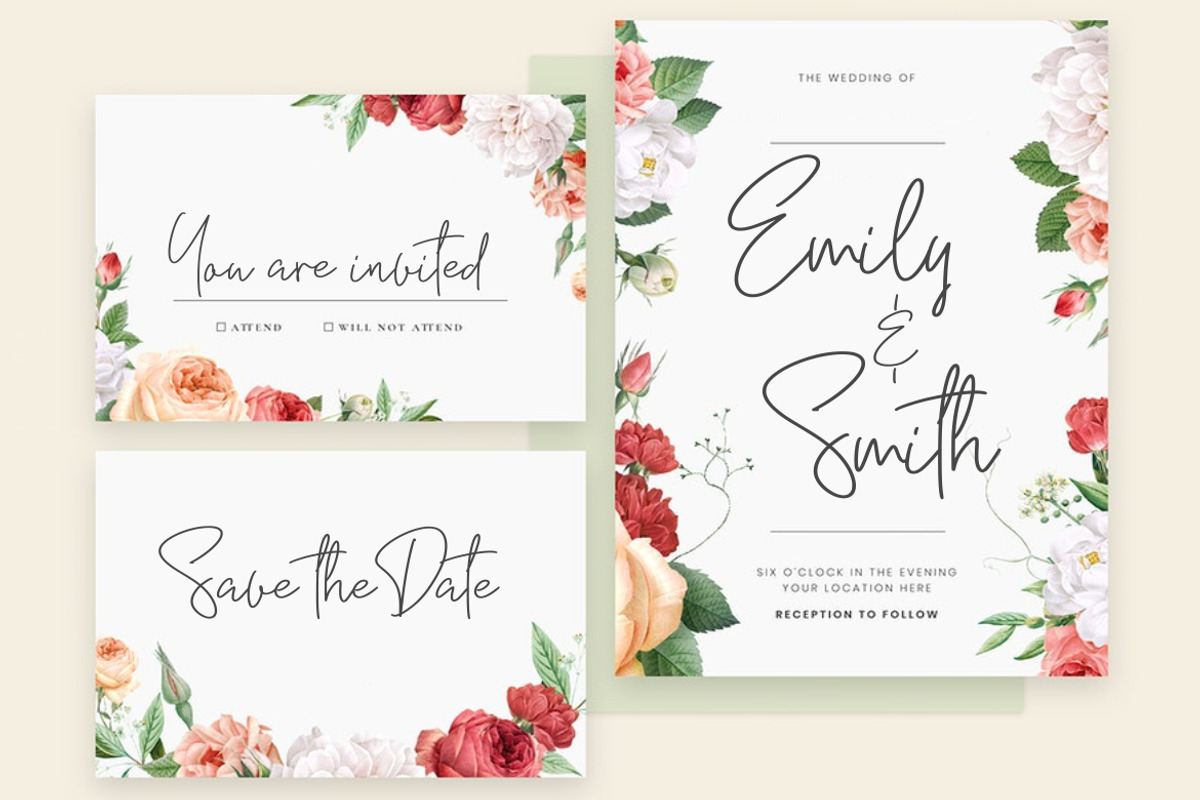 Destanyd Monoline Wedding Font preview 2