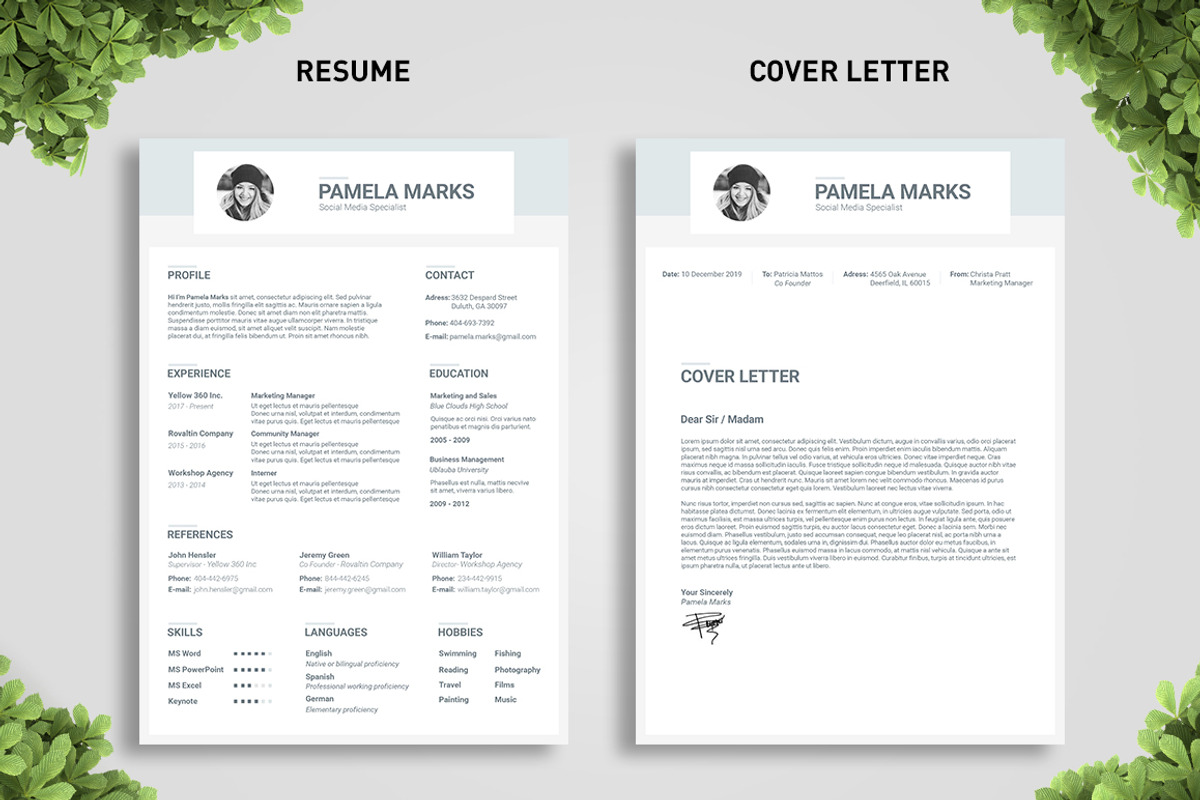 Ocean Resume Template, a Resume Template by Big Zone Studio (Photo 2 of 4)