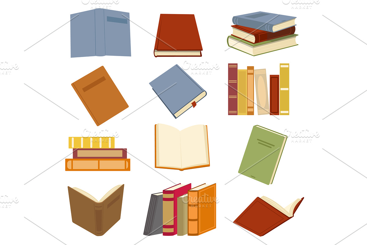 Different books. Open and stacked, an Education Illustration by Vectorbuum