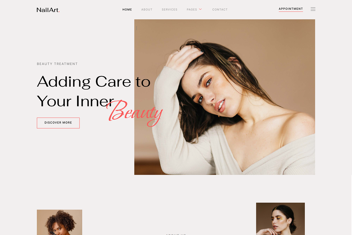Nail Salon Beauty Care Elementor Kit, a Landing Page Template by MasterDesigns (Photo 1 of 8)
