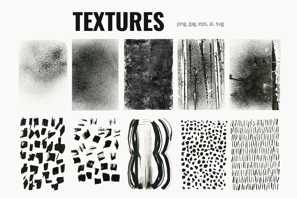 Grunge Ink textures background, a Texture Graphic by Yuliya Derbisheva (Photo 5 of 12)
