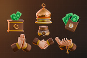 Eid Al-Fitr 3D Illustration Pack, an Object 3D Model by Tempcraft (Thumbnail 5 of 5)