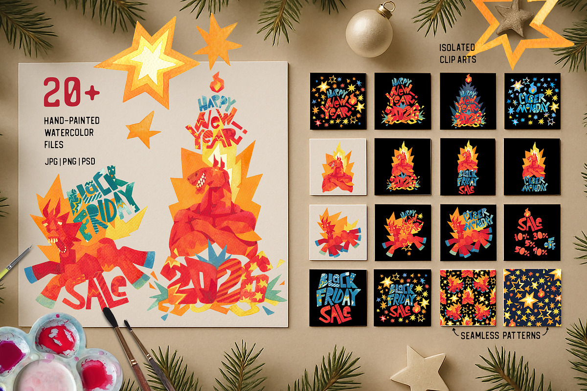 Chinese New Year of the Fire Horse, a Seasonal Illustration by Ekaterina Glazkova (Photo 2 of 9)