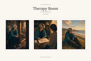 Therapy Session Illustrations, a Healthcare Illustration by LanternkinStudio