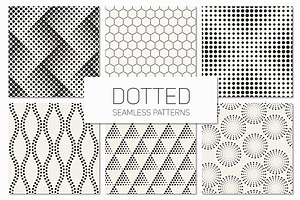 Dotted Seamless Patterns. Set 3