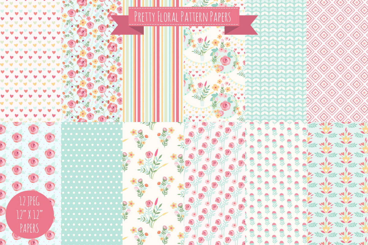 Pretty Floral Digital Papers