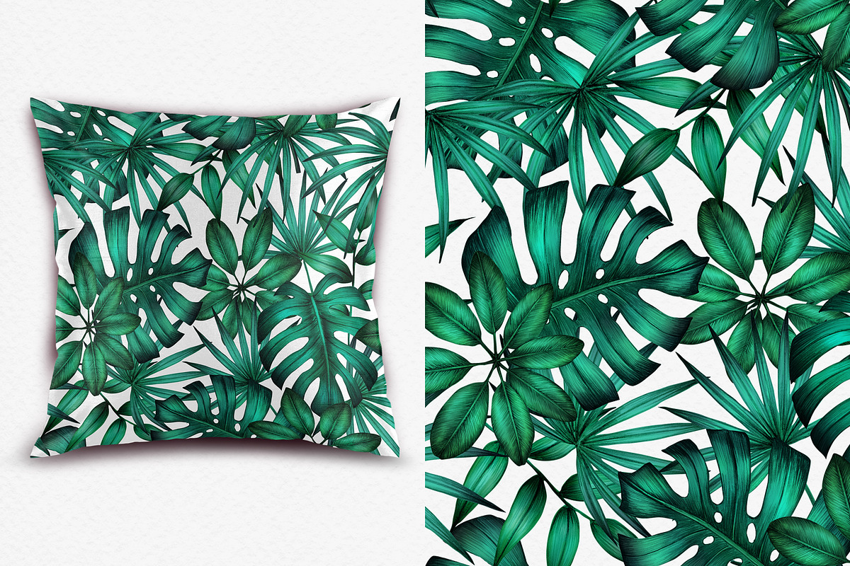JUNGLE leaves Clip Art., an Illustration by ARTVracovska (Photo 5 of 5)
