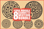 Beautiful Floral Mandala Clipart, an Illustration by hafijul (Thumbnail 1 of 9)