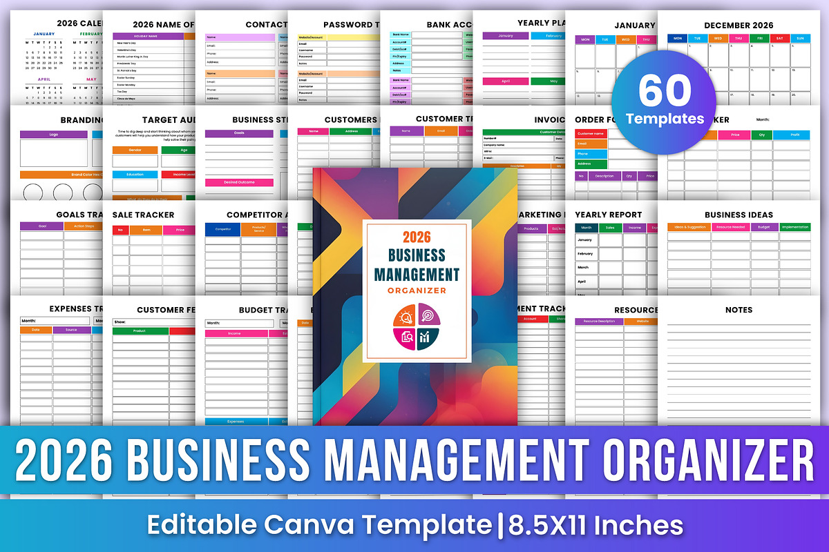 2026 Business Management Organizer, a Stationery Template by Mustafiz (Photo 1 of 9)