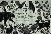 Woodland Shadows Vector Collection, a Decorative Illustration by rouxsupplyco (Thumbnail 15 of 15)