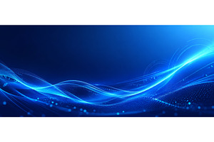 Beautiful blue light wave background, an Abstract Photo by ZinetroN