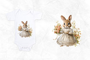 Vintage Bunny Watercolor Sublimation, an Animal Illustration by Maysa Art (Thumbnail 4 of 5)