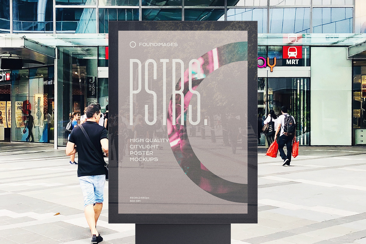 Poster outdoor indoor mockup bundle, an Advertising Mockup by FoundImages (Photo 26 of 64)