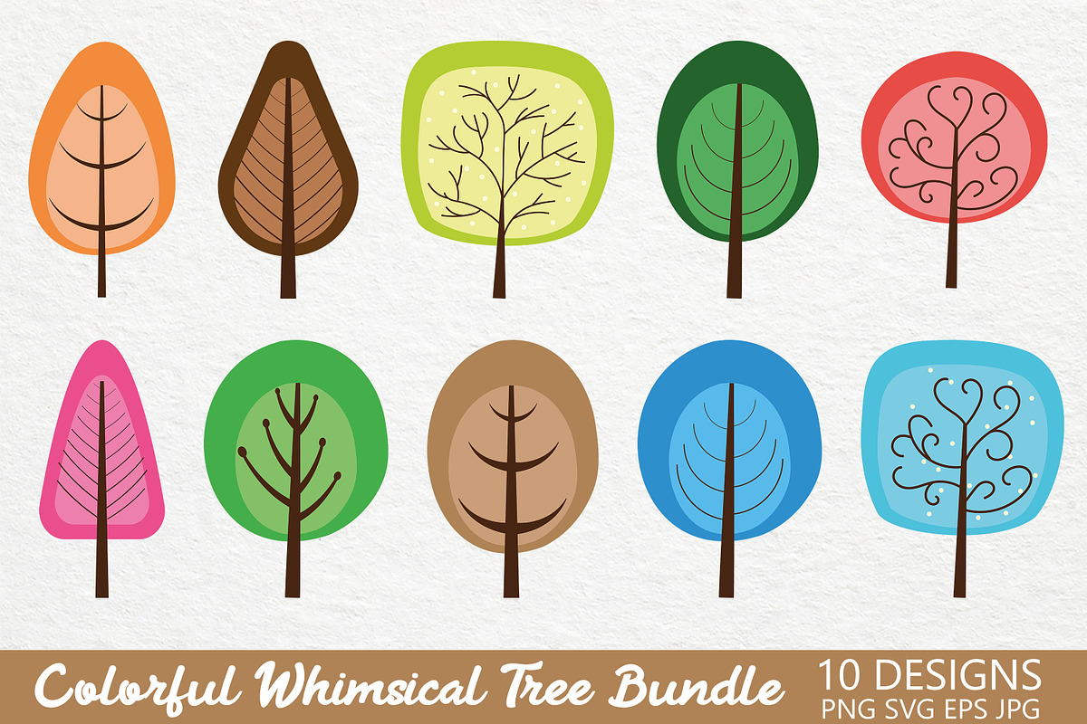 Cute Colorful Whimsical Tree Bundle, a Photo by Actual Pixel (Photo 1 of 12)