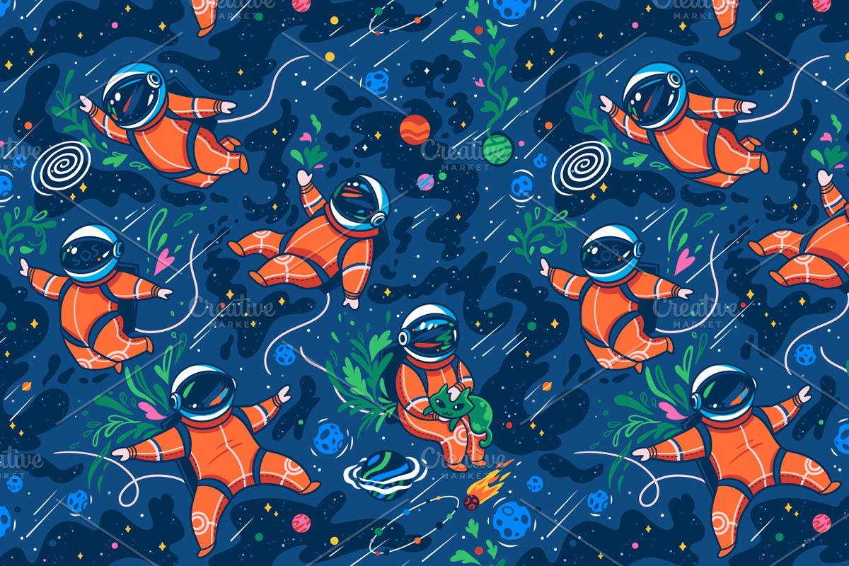 30 Fantasy Seamless Patterns, a Pattern Graphic by PenguinHouse (Photo 3 of 24)