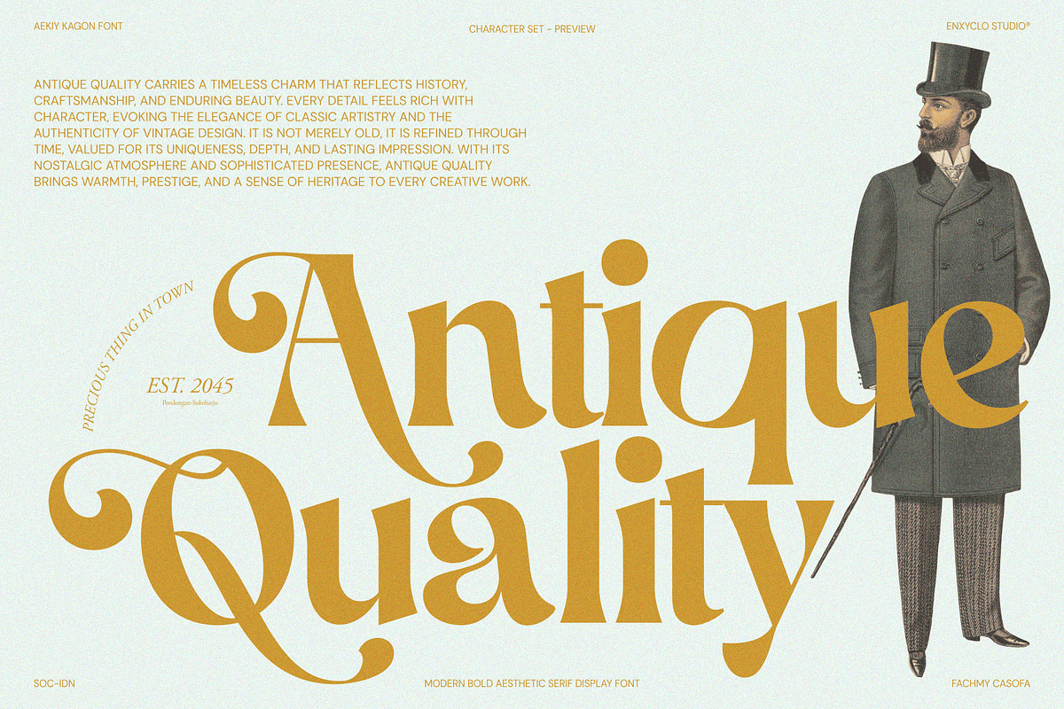 AEKIY KAGON — Elegant Bold Serif, a Serif Font by Enxyclo Studio (Photo 9 of 21)