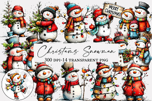 Christams Snowman clipart, an Illustration by Designworld