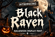Black Raven Halloween, a Blackletter Font by Raffa Creative (Thumbnail 1 of 6)