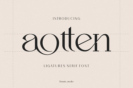 Aotten, a Serif Font by Penatic Studio