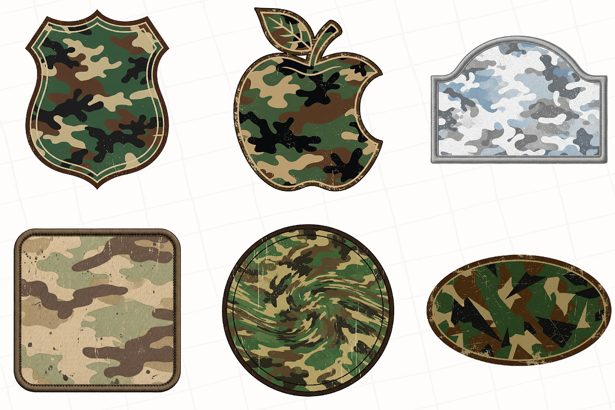Camo Patches Sublimation Bundle, an Illustration by OK Design (Photo 4 of 5)