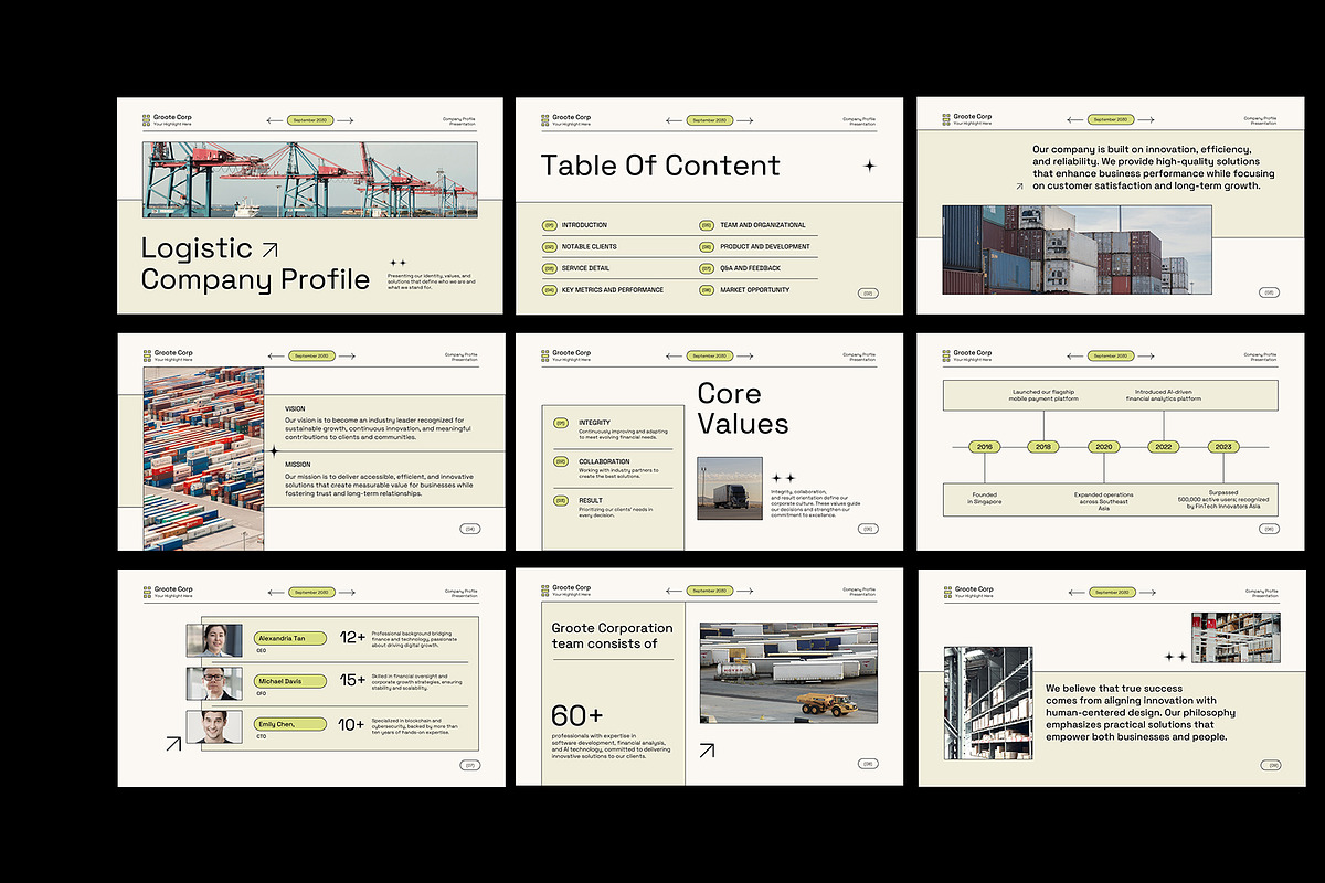 Logistic Company Profile PowerPoint, a Presentation Template by Neermana (Photo 4 of 4)