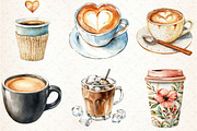 Coffee Cups Clipart, an Illustration by Libby Wishes (Thumbnail 3 of 6)