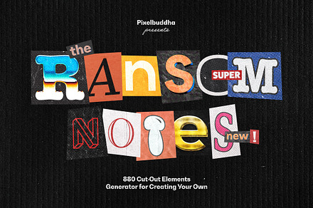 Ransom Note Letters Collection, an Object Graphic by pixelbuddha.net