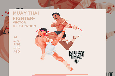 Muay Thai - Vector illustration