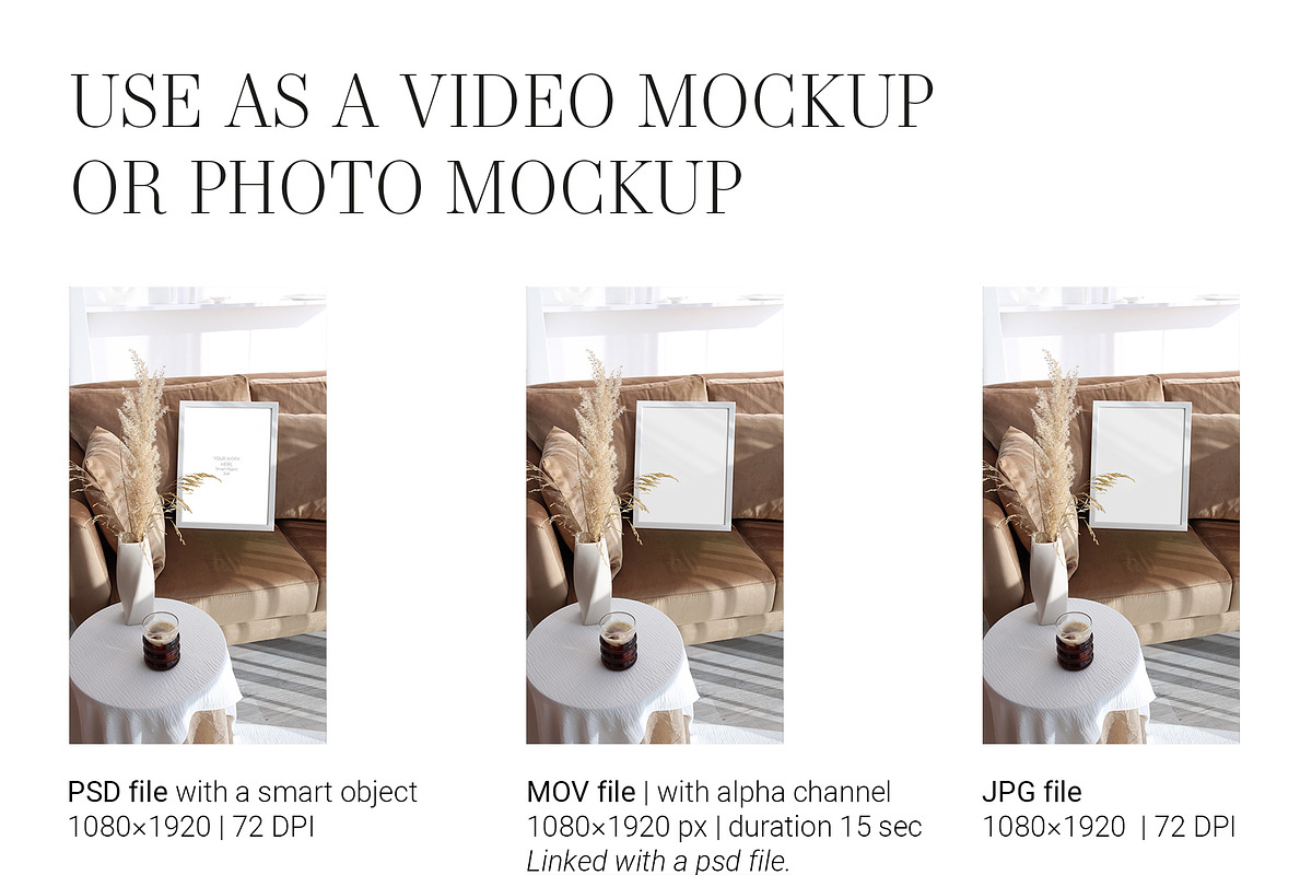 Video Photo Frame Mockup 3x4 Reel ao, an Advertising Mockup by PawMockups (Photo 5 of 11)