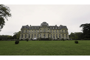 Chateau de septmonts majestic facade, an Architecture Photo by Media Whale Stock