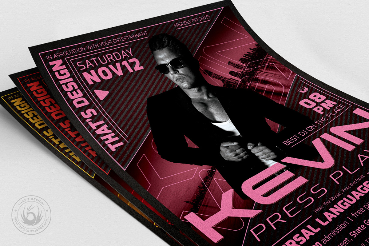 DJ Guest Flyer Template V3, a Flyer Template by ThatsDesignArt (Photo 5 of 9)