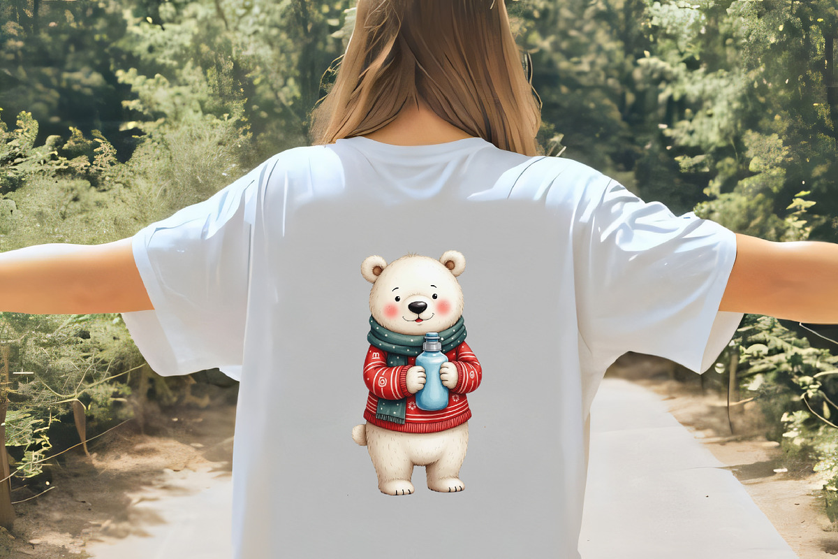 Christmas Polar Bear Sublimation Cli, an Illustration by CrexoraLab (Photo 5 of 5)