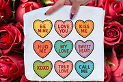 Valentine's Candy Heart Sublimation, an Illustration by Libby Wishes (Thumbnail 7 of 7)