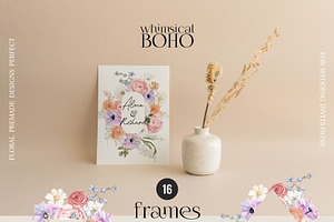 Whimsical Boho Watercolor Florals