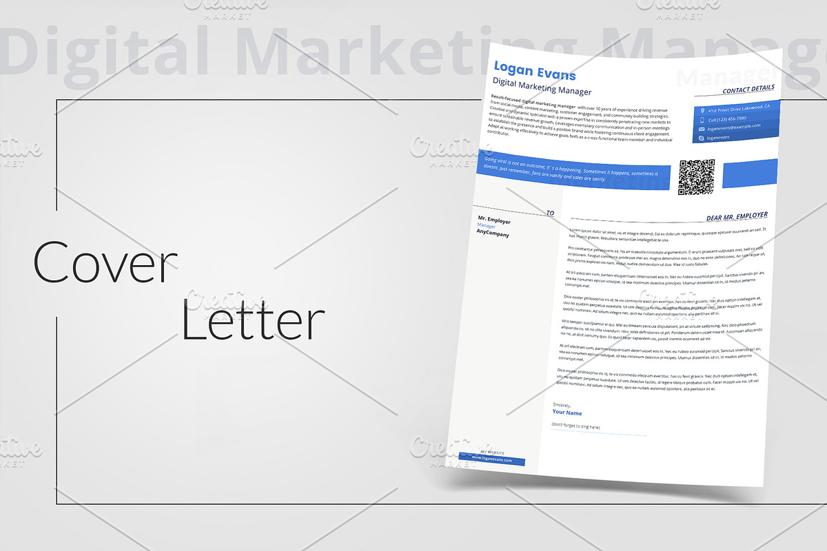 Digital Marketing Resume Template, a Resume Template by MotoCMS (Photo 3 of 3)