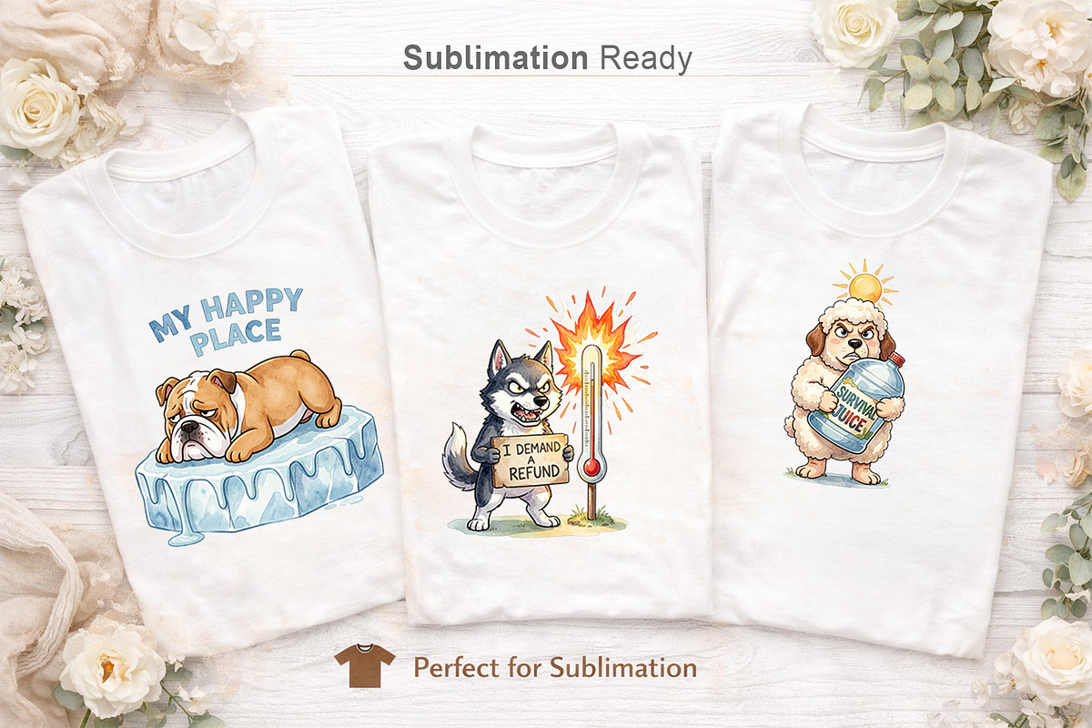 Sarcastic Summer Dog Sublimation, an Illustration by Artnoy (Photo 5 of 8)