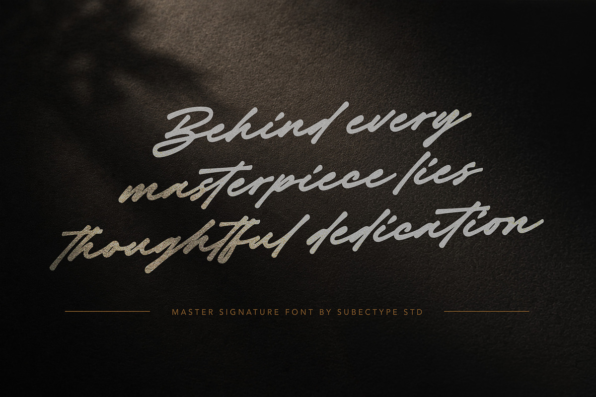 Master Signature - Signature Font, a Script Font by Subectype Studio (Photo 8 of 10)