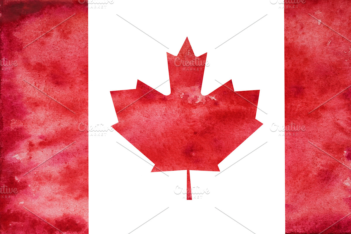 Canadian Flag. Beautiful greeting ca, a Person Illustration by Svetlana Barchan