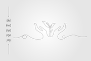 continues line Hands Plant, an Object Graphic by lawoel (Thumbnail 1 of 3)