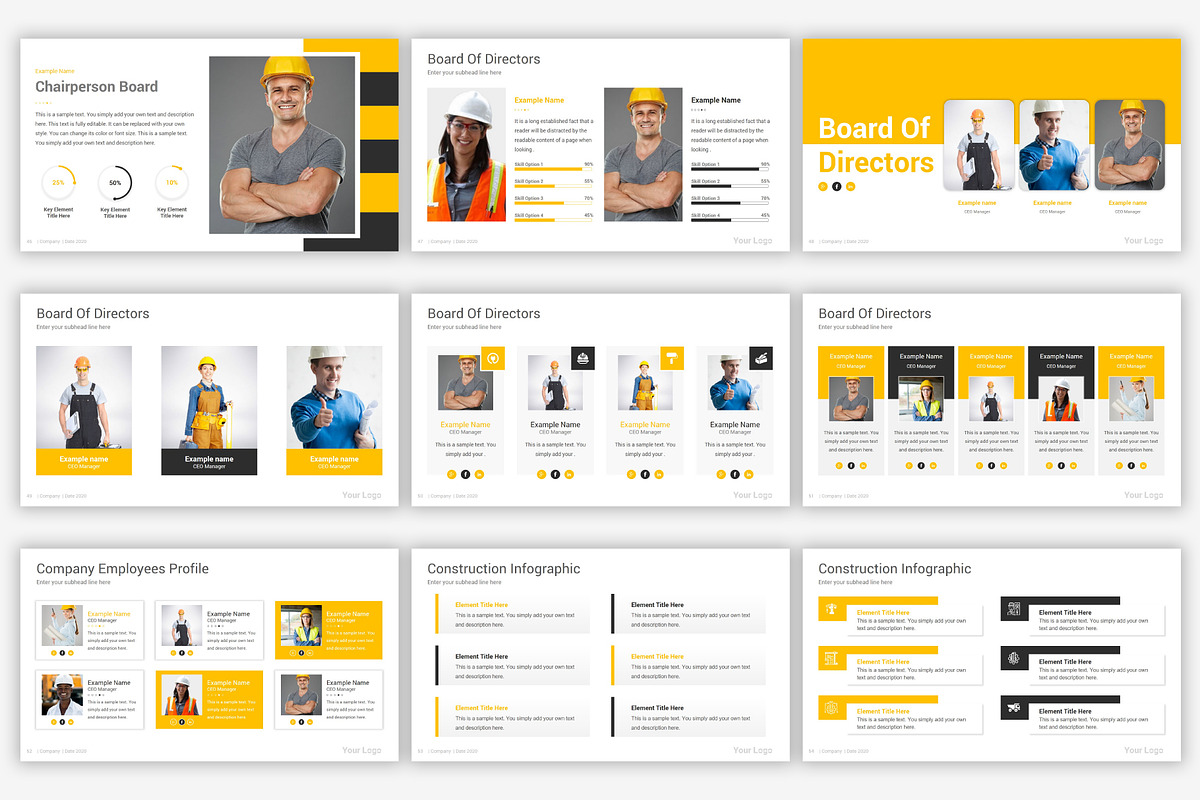 Construction PowerPoint Template, a Presentation Template by SlideOne (Photo 10 of 12)